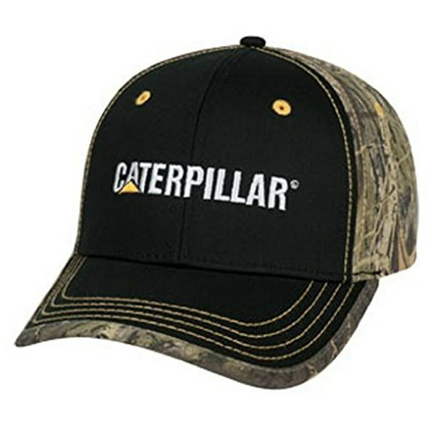 Caterpillar RealTree APX/ TAN W/ Brown WAXY Visor Cap solid panels Ballcap